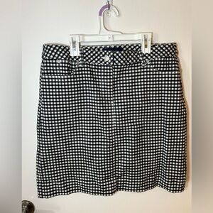 Talbots Black & White Checked Skirt | Size 10
